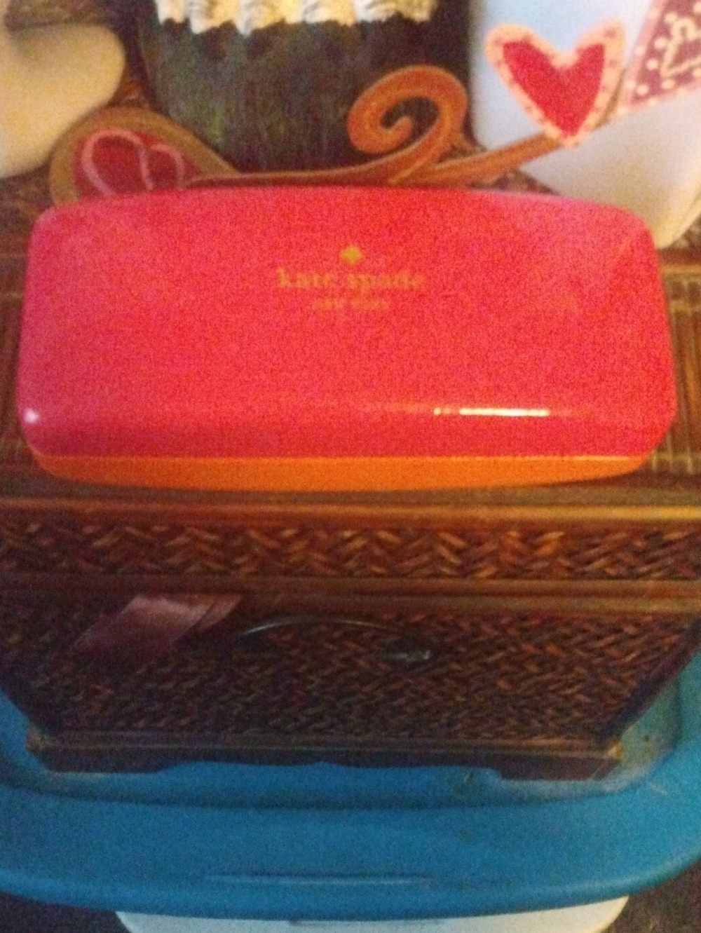 kate spade Pink and Orange Hard Eyeglass Case